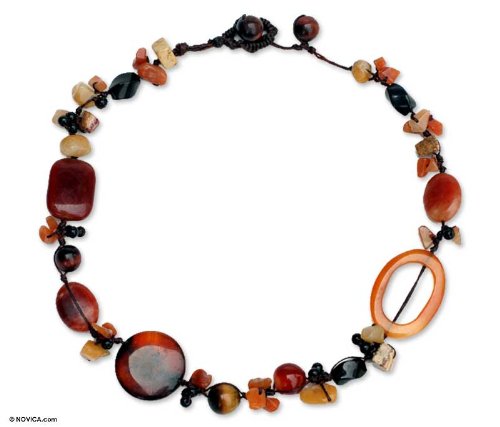 Agate and jasper beaded Bright Day