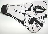 White Full Skull Neoprene Motorcycle Face Mask Facemask