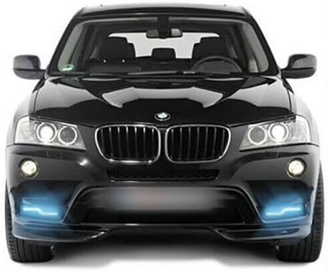 2 Piece Waterproof Aluminum High Power 6000K Xenon Slim COB LED Fog Light Lamp DRL Daylight Driving Daytime Running Light Driving Lamp For Car SUV Sedan Coupe Vehicle, Z shape (Ice Blue)