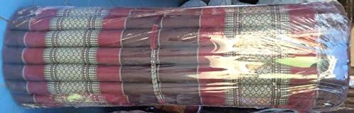 Large Roll up Thai Mattress, 79x42x2 Inches, Kapok, Red/brown, Thailand