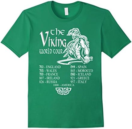 Men's The Viking World Tour - Viking Fans Shirt 2XL Kelly Green
