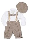 Infant & Toddler Boys Vintage Style Knickers Outfit 5-pc with Suspenders, Bowtie & Newsboy Cap (Infants 24 Months)