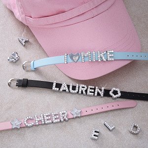 Personalized Rhinestone Charm Bracelet