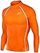 JustOneStyle New 137 Skin Tight Compression Base Layer Orange Running Shirt Mens S - 2XL