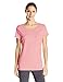 Hanes Women's Short Sleeve Pocket Tee, Neon Pink Heather, Medium
