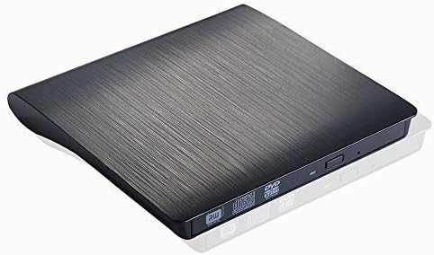 External DVD Drive USB 3.0, AcMount USB 3.0 External Slot CD VCD DVD RW Burner Drive Super External Drive,XP Windows 7，Windows 8，Windows 10 - Black