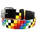 GENUINE LEATHER RAINBOW STUDDED SNAP ON BELT WITH A DETACHABLE BUCKLE GOOD FOR ANY BUCKLES