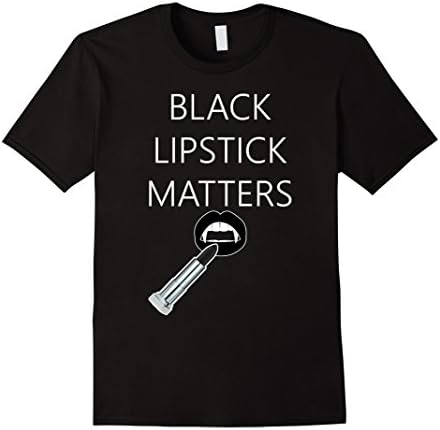 Men's Black Lipstick Matters Vampire Lips Tee Shirt Medium Black