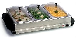 Maxi-Matic EWM-6171 Elite Platinum 3-Tray 2-1/2-Quart Buffet Server, Stainless