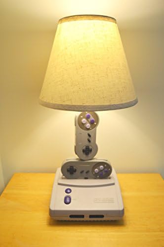 Super Nintendo Desk Lamp Console and Controller - Art Sculpture Light with Lamp Shade