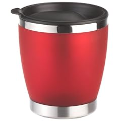 EMSA 504843 CITY CUP Isolierbecher mit Trinkverschluss, Edelstahl/transluzent rot
