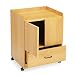 Mobile Deluxe Coffee Bar with 2-Door Cabinet & Drawer, Medium Oak (VRTFC830OK)