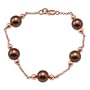 Chocolate Tahitian Pearl Bracelet in 14K Rose Gold (8-9mm)