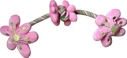 Pink Flowers Dog Rope Toy - Pink Diva Dog Toy Princess