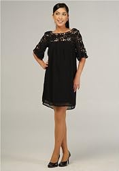 Women's Lauren Kiyomi Threaded Contrast Chiffon Tunic (Maternity) - More Colors Available