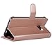 Arae Samsung Galaxy note 7 wallet case with Kickstand and Flip cover, Rose Gold