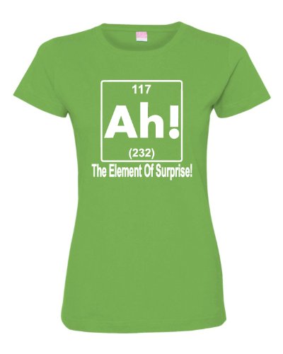 Womens Ah! The Element Of Surprise Funny Science Nerd Geek Deluxe Soft T-Shirt