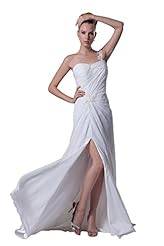 Charmeuse/Chiffon Sweetheart One Shoulder Sleeveless Lace Evening Dress 