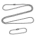 Black Military Army dog tag chain set 2.4mm 27in. and 4.5