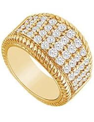 Diamond Ring 14K Yellow Gold - 1.25 CT Diamonds