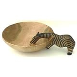 Fair Trade Zebra Drinking Wooden Bowl