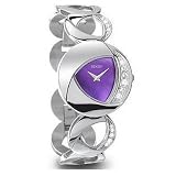 Seksy Eclipsed Purple MOP Dial Steel Bracelet Ladies Watch 4270 + Free Heart Pendant Gift. (Sponsors' of Take That: Look Back, Don't Share)