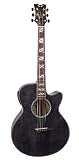 Dean Performer Acoustic Electric Guitar Flame Maple Transparent Black