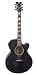 Dean Performer Acoustic Electric Guitar Flame Maple Transparent Black