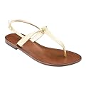 Women's Merona&reg; Erina Thong Sandals - Gold Patent