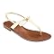 Women's Merona&reg; Erina Thong Sandals - Gold Patent