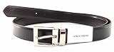 Giorgio Armani Adjustable Men's Leather Black Reversible Belt