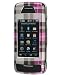Pink Plaid Checker Snap on Hard Skin Cover Case for Lg Voyager Vx10000