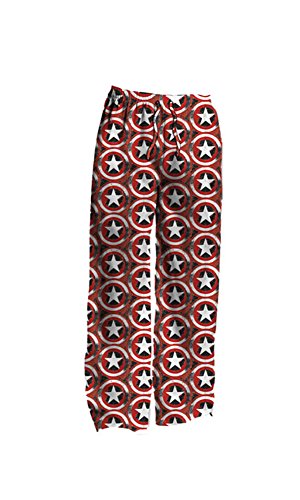 Marvel Captain America Distressed Shield Logo Print Mens Lounge Pants