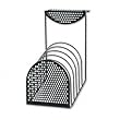 Fellowes Perf-Ect Partition Additions Step File, Six 1-1/8" Compartments, Black (22316)