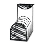 Fellowes 22316 Perf-ect partition additions step file, six 1-1/8 compartments, black