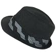 New 3 Pleat Band Stingy Braid Fedora Trilby Hat * Black Large / Extra Large