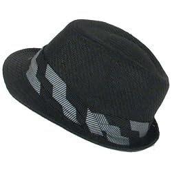 New 3 Pleat Band Stingy Braid Fedora Trilby Hat * Black Large / Extra Large