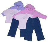 Infant Girls' Set with Jeans, T-Shirt and Jacket