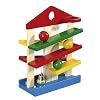 Eichhorn 100002025 - Holz-Kugelbahn-Haus, inklusive Kugeln und Glocke, 25x12x34 cm