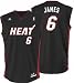 LeBron James Jersey: adidas Black Replica #6 Miami Heat Jersey