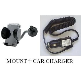 Elekra-TEK Ericsson T20 Mobile Phone Windscreen Mount Holder and Car Charger [ MOUNTCHARGER_UNI ]