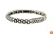 Bracelet - B143 - Antique Silver Tone Metal & Crystal Stones - Stretch ~ Montana Blue