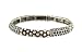 Bracelet - B143 - Antique Silver Tone Metal & Crystal Stones - Stretch ~ Montana Blue