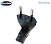 Conntek 30216 Travler Male Plug Adapter European 2 Prong Male Plug To Laptop/Power Adatper IEC C7 Female Connector