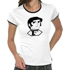 Captain Future Bild Girlie Ringer T-Shirt S-XL div. Farben
