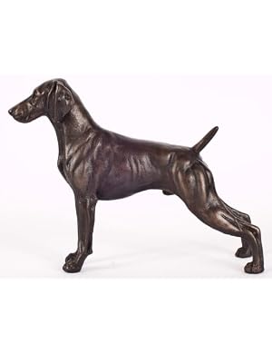 Weimaraner (Standing): Cold-cast Bronze Figurine 6.25 Inches Long