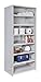 Hallowell 472C-24PL-AM Hi-Tech Medsafe Antimicrobial Finish Shelving, Starter Closed Type, 11 Shelf, 48" Width x 24" Depth x 87" Height, Platinum