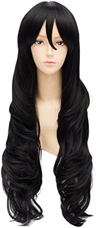 Gorgeous Long Hair Spiral Curly Cosplay Wig Women Seduction Wig (Black)