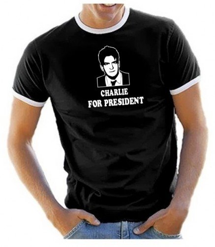 Coole-Fun-T-Shirts T-Shirt CHARLIE FOR PRESIDENT - Two and a half men - Mein cooler Onkel  Preisvergleich