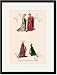 Black Framed/Matted Print 17x23, Courtiers of the Time of Richard II